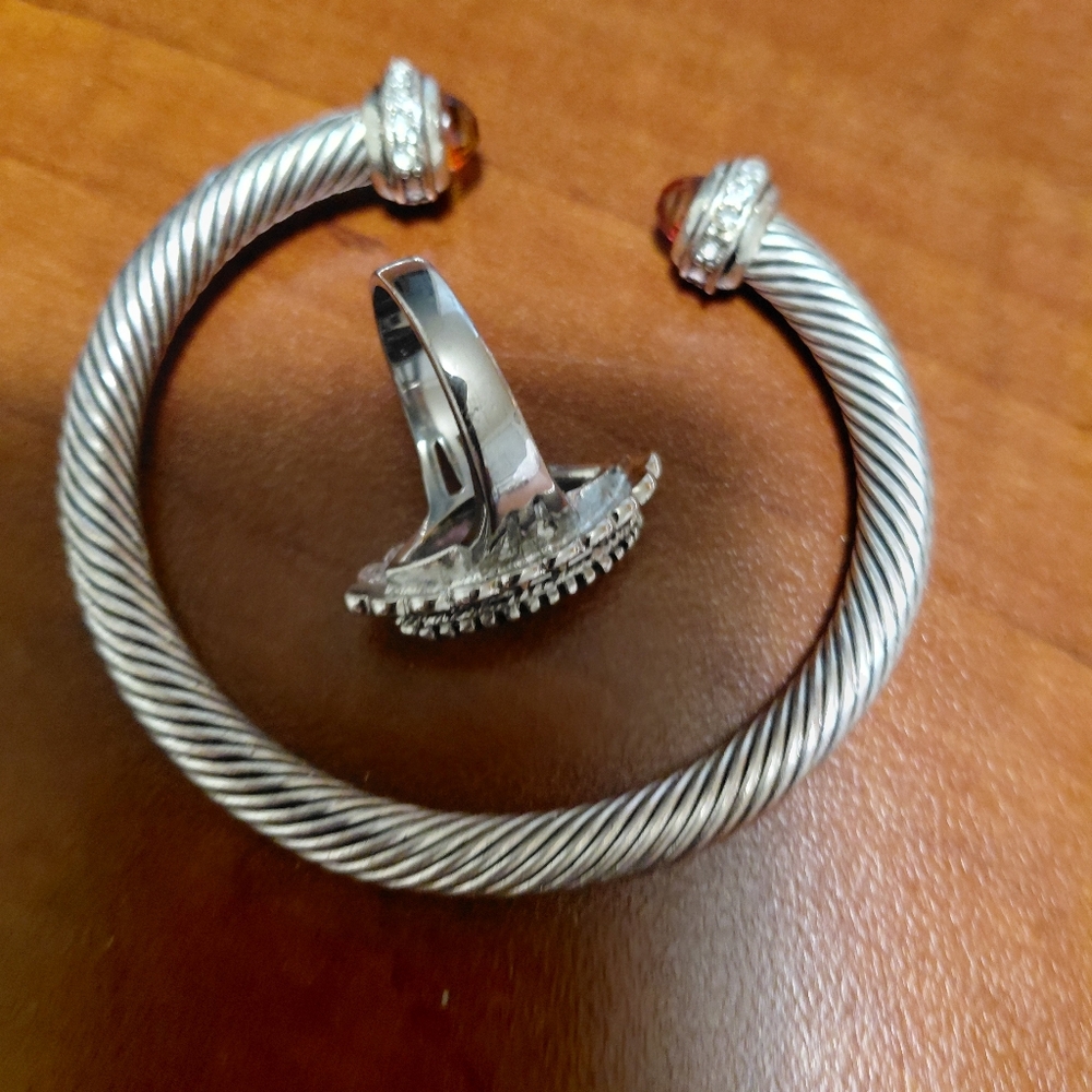Elegant Silver-Toned Jewelry Set